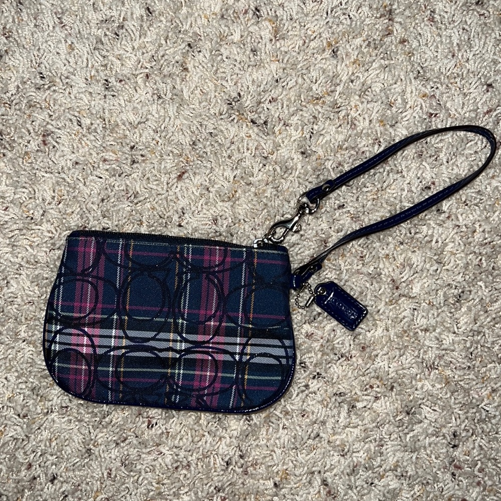 Purple Coach Wrist Wallet